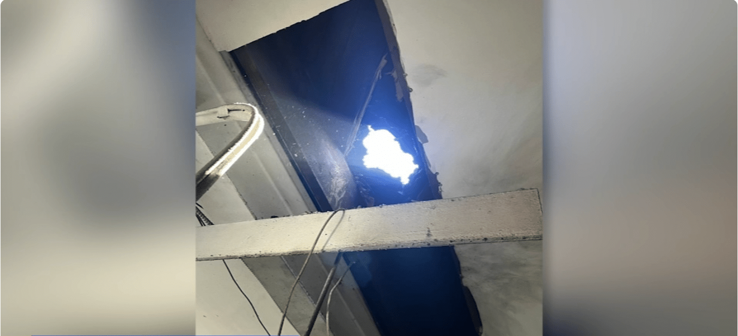 Mysterious object falls from the sky in NJ, causing damage to auto shop